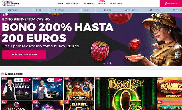 Casino gran madrid homepage